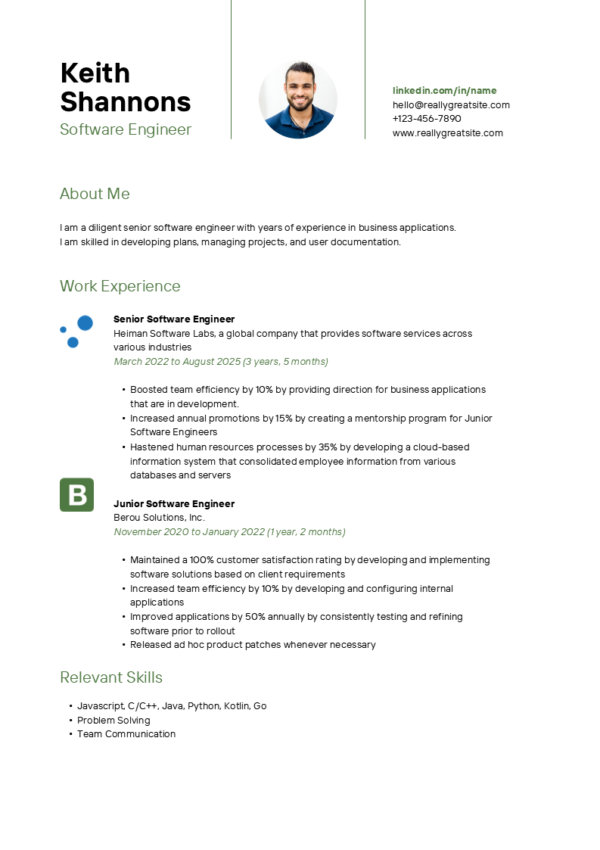 Dice Resume | 10 ATS Friendly and Editable Resume Templates - Image 2