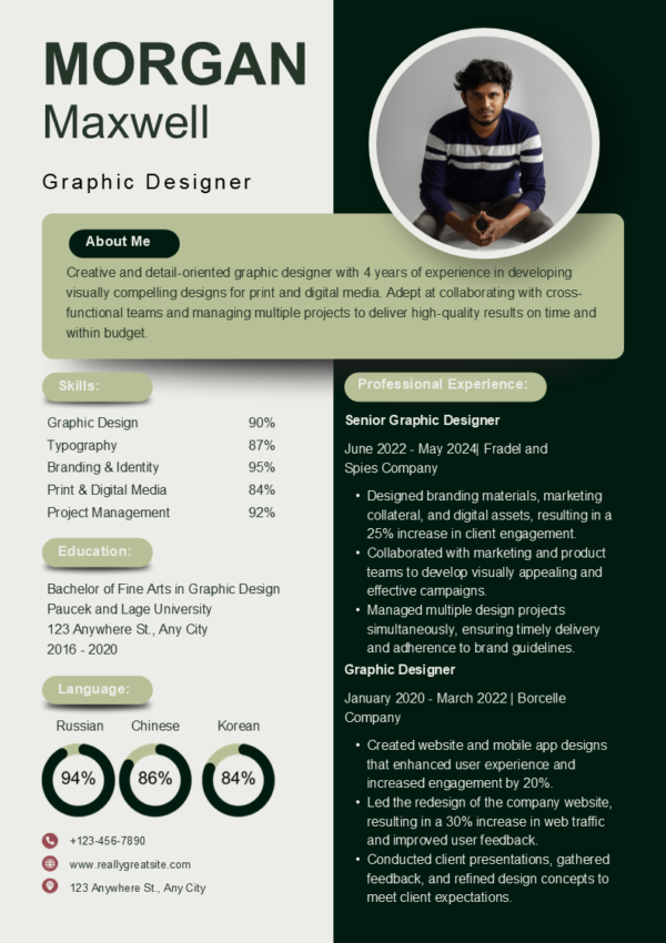 Dice Resume | 10 Designer Resume Editable Templates - Image 10
