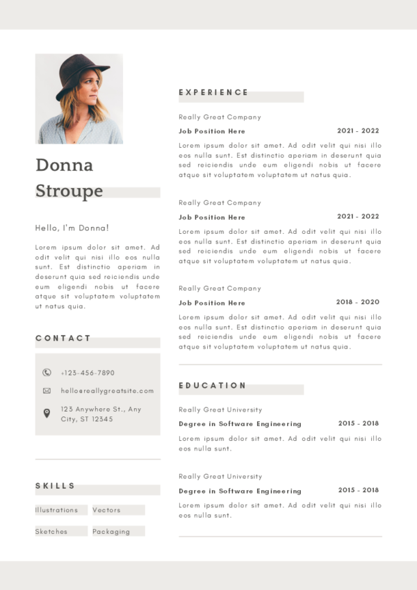 Dice Resume | 10 Minimalist Modern and Editable Resume Templates - Image 2