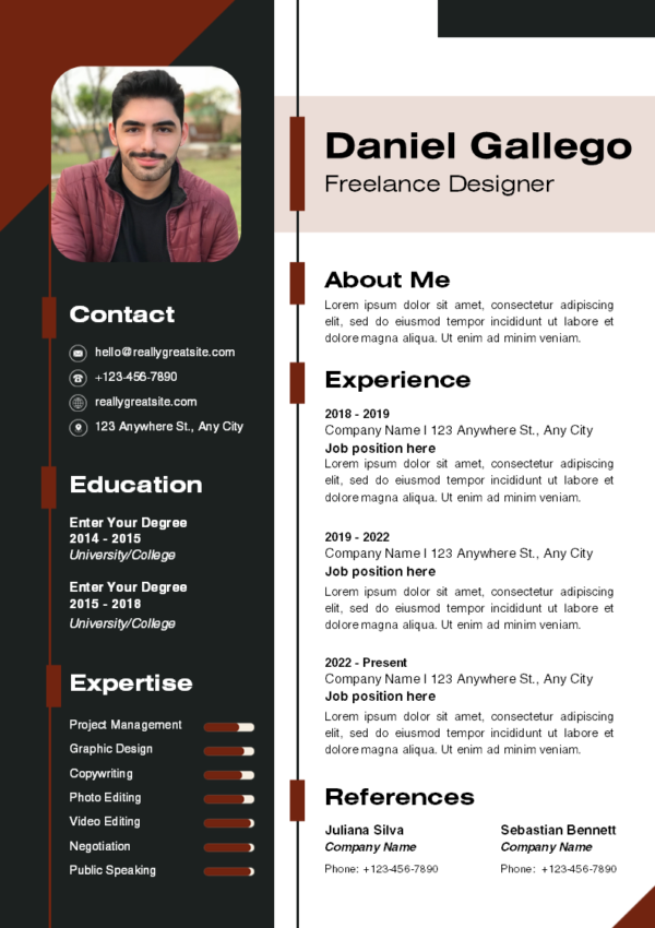 Dice Resume | 10 Designer Resume Editable Templates - Image 9